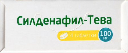 Силденафил-Тева таб. п.п.о. 100мг N4