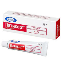 Латикорт мазь д/наруж прим 0,10% тубы алюм 15 г х1
