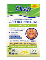 FLORESAN DEEP DEPIL ВОСКОВЫЕ ПОЛОСКИ ДЛЯ ДЕПИЛЯЦИИ ЛИЦА С АЛОЭ ВЕРА N20
