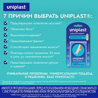 Пласт. Uniplast гидроколлоидный от влажных мозолей малый 20х60 мм №6
