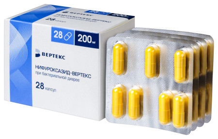 Нифуроксазид-ВЕРТЕКС капс. 200мг №28
