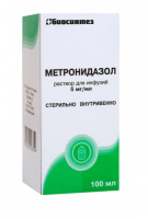 МЕТРОНИДАЗОЛ 5 МГ/МЛ 100МЛ N1 БУТЫЛКА Р-Р Д/ИНФ/БИОСИНТЕЗ