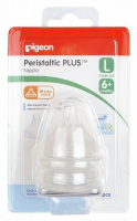 PIGEON SOFTOUCH PERISTALTIC PLUS СОСКА СИЛИКОНОВАЯ ДЛЯ БУТЫЛОЧКИ ДЛЯ КОРМЛЕНИЯ 3+/M N2 /АКЦИЯ за 1 шт./