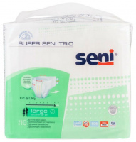SENI SUPER TRIO ПОДГУЗНИКИ ДЛЯ ВЗРОСЛЫХ РАЗМЕР LARGE ОБХВАТ ТАЛИИ 100-150 N10