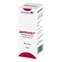 Ципролет капли гл. 3мг/мл фл.-кап. 5мл
