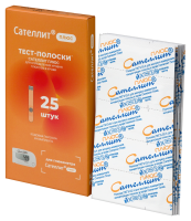 Тест-полоски д/опр. глюкозы Элта Сателлит плюс №25