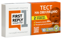 ТЕСТ ПОЛОСКА ДЛЯ ОПРЕДЕЛЕНИЯ ВРЕМЕНИ ОВУЛЯЦИИ FIRST REPLY ПЕРВЫЙ ОТВЕТ N10+2 ТЕСТА В ПОДАРОК