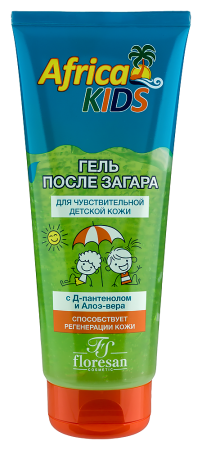 FLORESAN AFRICA KIDS ГЕЛЬ ПОСЛЕ ЗАГАРА ДЛЯ ЧУВСТВИТЕЛЬНОЙ ДЕТСКОЙ КОЖИ 200МЛ