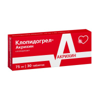 Клопидогрел-Акрихин табл п/о плен 75 мг х30