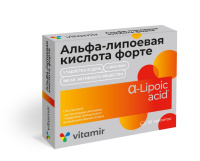 ВИТАМИР АЛЬФА-ЛИПОЕВАЯ КИСЛОТА ФОРТЕ 100МГ N30 ТАБЛ МАССОЙ 618МГ