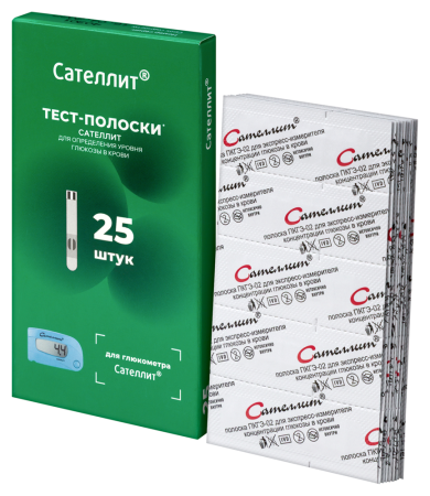 ТЕСТ-ПОЛОСКИ САТЕЛЛИТ N25