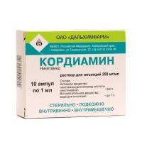 КОРДИАМИН 250 МГ/МЛ 1МЛ N10 АМП Р-Р Д/ИН/ДАЛЬХИМ