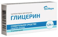 ГЛИЦЕРИН 1,24 N10 СУПП РЕКТ/ЮЖФАРМ/