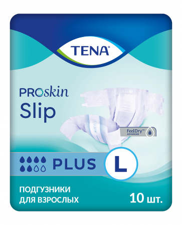 ТЕНА Подгузники СЛИП ПЛЮС L N10 #