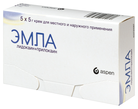 ЭМЛА 25 МГ/Г + 25 МГ/Г 5,0 N5 КРЕМ Д/МЕСТ/НАРУЖ ПРИМ