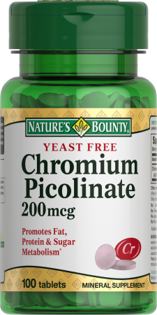 Нэйчес баунти/natures bounty пиколинат хрома бездрожжевой таб N100