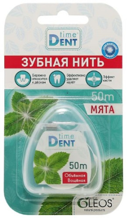TIMEDENT ОБЪЕМНАЯ ЗУБНАЯ НИТЬ МЯТА 50М