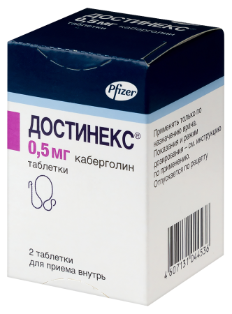 Достинекс табл 0,5 мг фл х2 ^