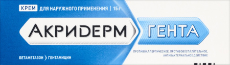 Акридерм Гента крем д/наруж прим. 15г N1