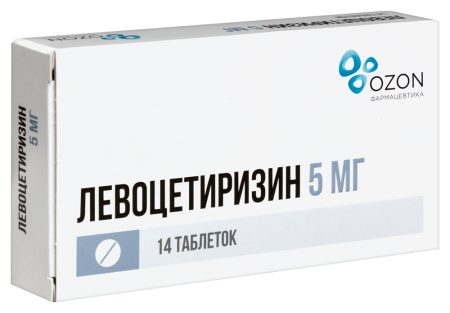 ЛЕВОЦЕТИРИЗИН 5 МГ N14 ТАБЛ П/ПЛЕН/ОБОЛОЧ/БЛИСТЕР /ОЗОН/