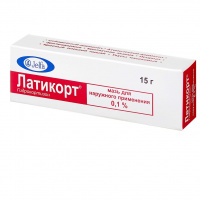 Латикорт мазь д/наруж прим 0,10% тубы алюм 15 г х1