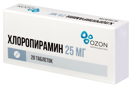 Хлоропирамин таб. 25мг N20