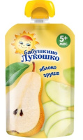 БАБУШКИНО ЛУКОШКО ПЮРЕ ИЗ ГРУШ И ЯБЛОК ФРУКТОВОЕ ГОМОГЕНИЗИРОВАННОЕ СТЕРИЛИЗОВАННОЕ ДЛЯ ПИТАНИЯ ДЕТЕЙ РАННЕГО