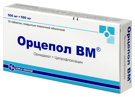 ОРЦЕПОЛ ВМ таб. п/п/о 500мг+500мг №10