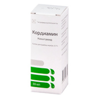 КОРДИАМИН 25% 30МЛ ФЛАК/КАП КАПЛИ