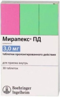 Мирапекс ПД табл с пролонг высв 3 мг х30
