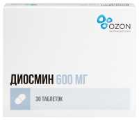ДИОСМИН 600 МГ N30 ТАБЛ П/ПЛЕН/ОБОЛОЧ/ОЗОН/