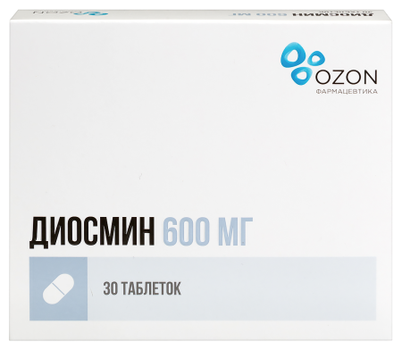 ДИОСМИН 600 МГ N30 ТАБЛ П/ПЛЕН/ОБОЛОЧ/ОЗОН/