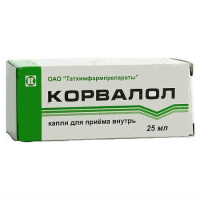 КОРВАЛОЛ 25МЛ КАПЛИ Д/ПРИЕМА ВНУТРЬ /ТАТХИМФАРМ/