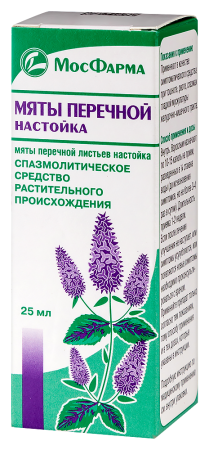 МЯТЫ ПЕРЕЧНОЙ НАСТОЙКА 25МЛ ФЛАК/КАП/ИНД/УП/МФФ