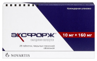 Эксфорж табл п/о плен 10 мг +160 мг х28