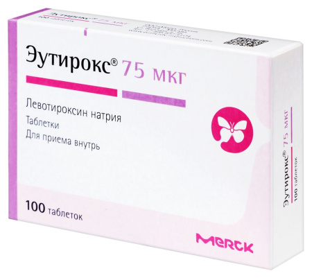 Эутирокс таб. 75мкг N100