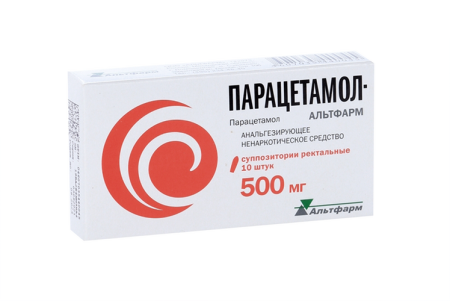 ПАРАЦЕТАМОЛ-АЛЬТФАРМ 500 МГ N10 СУПП РЕКТ
