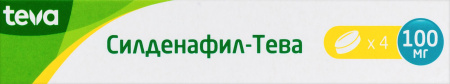 Силденафил-Тева таб. п.п.о. 100мг N4