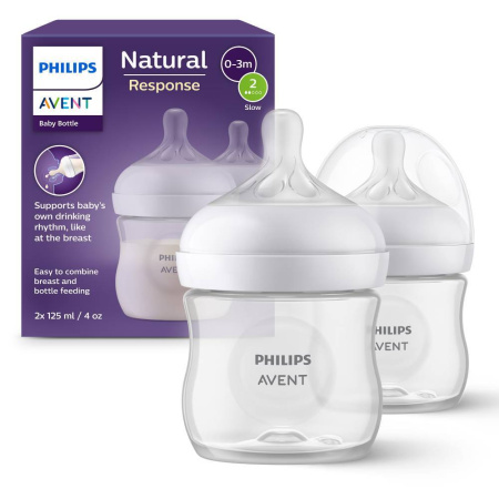 AVENT БУТЫЛОЧКА ДЛЯ КОРМЛЕНИЯ 125МЛ N2 NATURAL RESPONSE/SCY900/02 (SCF030/27) /АКЦИЯ за 1 шт./