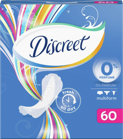 DISCREET AIR MULTIFORM ЕЖЕДНЕВНЫЕ ГИГИЕНИЧЕСКИЕ ПРОКЛАДКИ N60