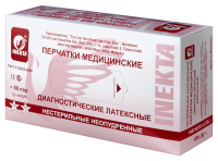 ПЕРЧАТКИ ДИАГНОСТИЧЕСКИЕ INEKTA ЛАТЕКСНЫЕ НЕСТЕРИЛЬНЫЕ НЕОПУДРЕННЫЕ N50 ПАР M/БЕЛЫЙ