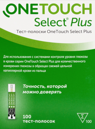 Тест-полоски One Touch Select Plus х100 ^