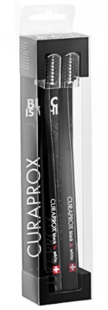 CURAPROX ЗУБНАЯ ЩЕТКА ВЗРОСЛАЯ BLACK AND WHITE N2/ЧЕРНАЯ+ЧЕРНАЯ/НАБОР