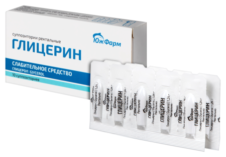 ГЛИЦЕРИН 1,24 N10 СУПП РЕКТ/ЮЖФАРМ/