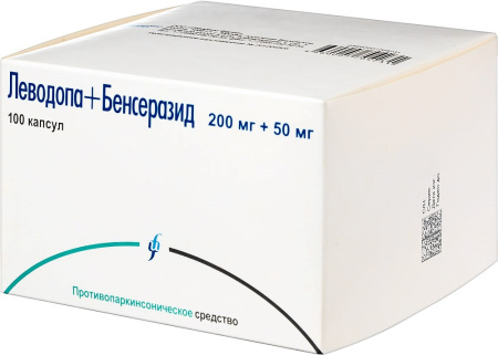 Леводопа+Бенсеразид капс. 100мг+25мг N100
