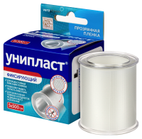 ЛЕЙКОПЛАСТЫРЬ УНИПЛАСТ ФИКСИРУЮЩИЙ ПЛЕНКА 5Х500СМ /ПРОЗРАЧНЫЙ/