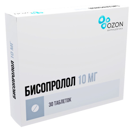 Бисопролол таб. п.п.о. 10мг N30