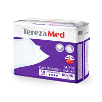 TEREZAMED ПЕЛЕНКИ ОДНОРАЗОВЫЕ ВПИТЫВАЮЩИЕ SUPER 60Х90СМ N30