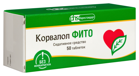КОРВАЛОЛ ФИТО 1,16 МГ + 28 МГ + 16,4 МГ N50 ТАБЛ