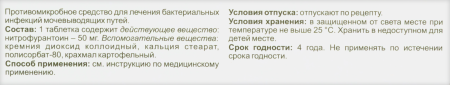 ФУРАДОНИН 50 МГ N20 ТАБЛ /ЮЖФАРМ/